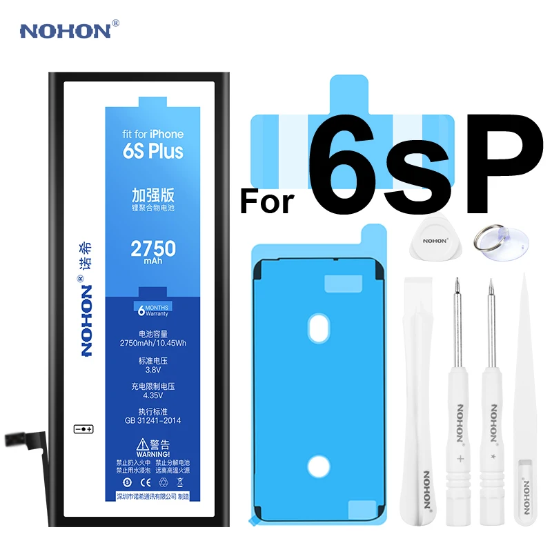 Встроенный литиевый аккумулятор NOHON для Apple iPhone 6s Plus 3 80 в 2750 мАч сменный литий