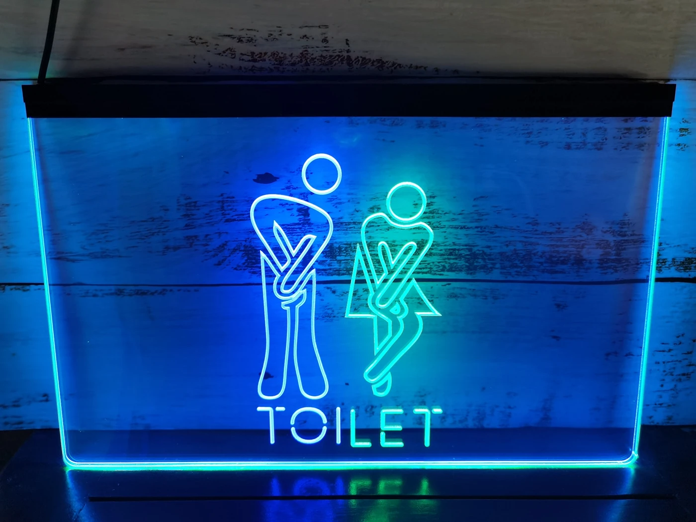 SS073 Unisex Men Women Male Female Toilet Restroom Washroom Dual Color LED Neon Sign