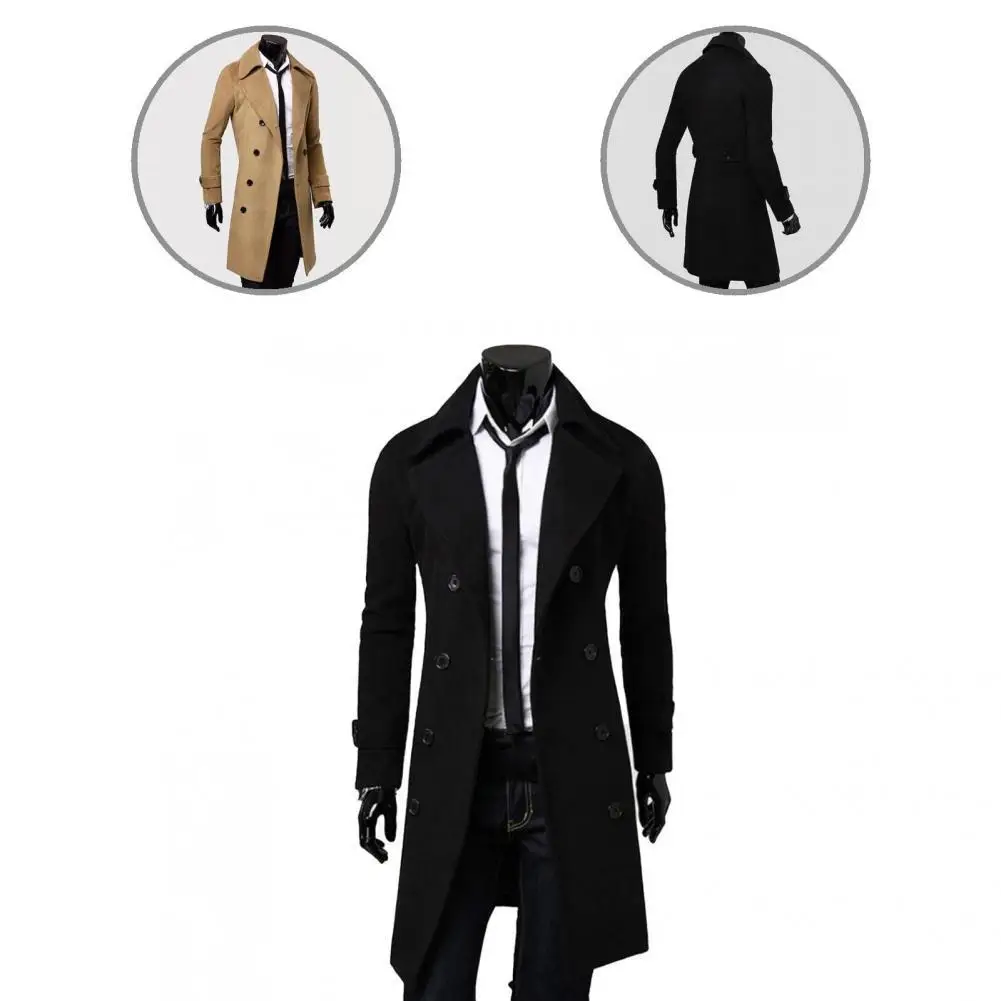 

Stylish Coldproof Thick Trench Coat Long Trench Coat Outwear Comfy