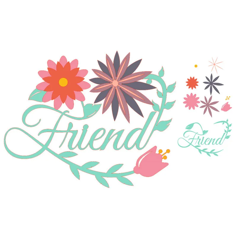 GJCrafts цветок и письмо металла резки Скрапбукинг Ремесло тиснение штампованный по