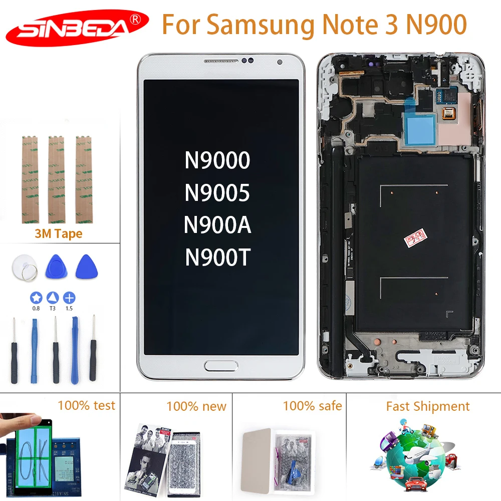 5 7 &quotоригинальный AMOLED для SAMSUNG Galaxy Note 3 N900 ЖК дисплей сенсорный экран дигитайзер с