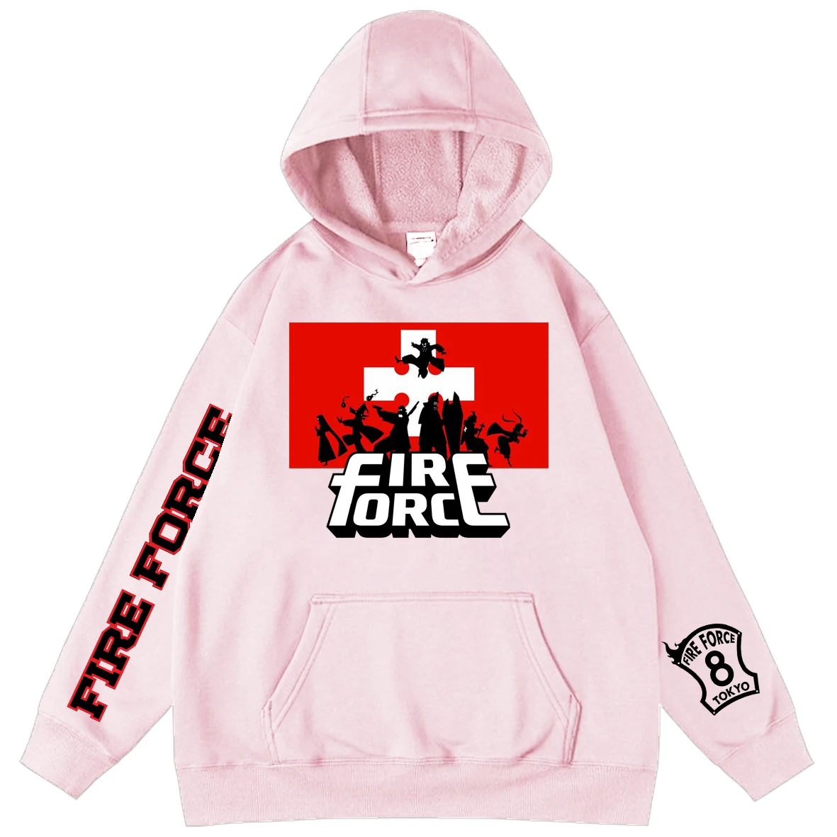 

Hot Sale Fire Forced Print Clothes for Boys Fleece Hoodie Sweatshirt Children's Clothing Oversized Hoodies Harajuku Sweatshirs