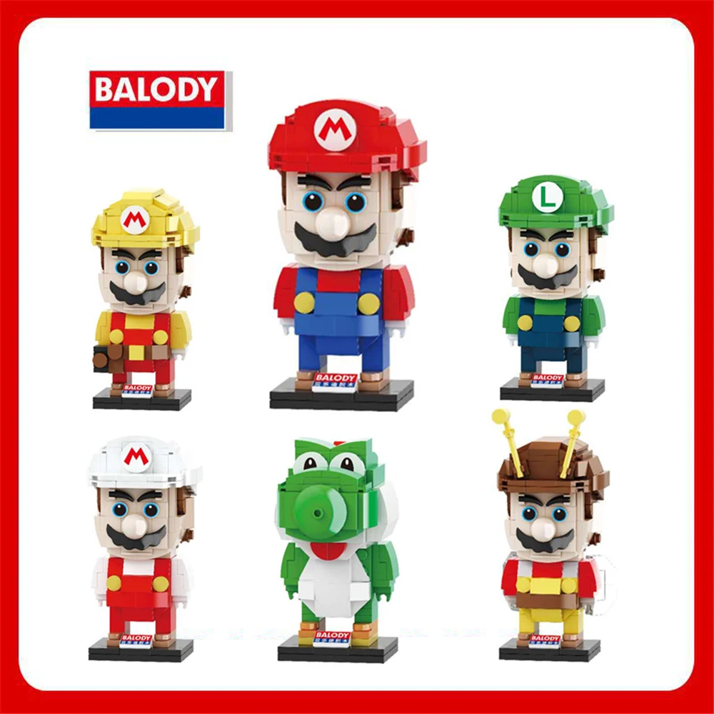 Balody 20011-20015 кирпичные игрушки знаменитый персонаж игры сантехник борода