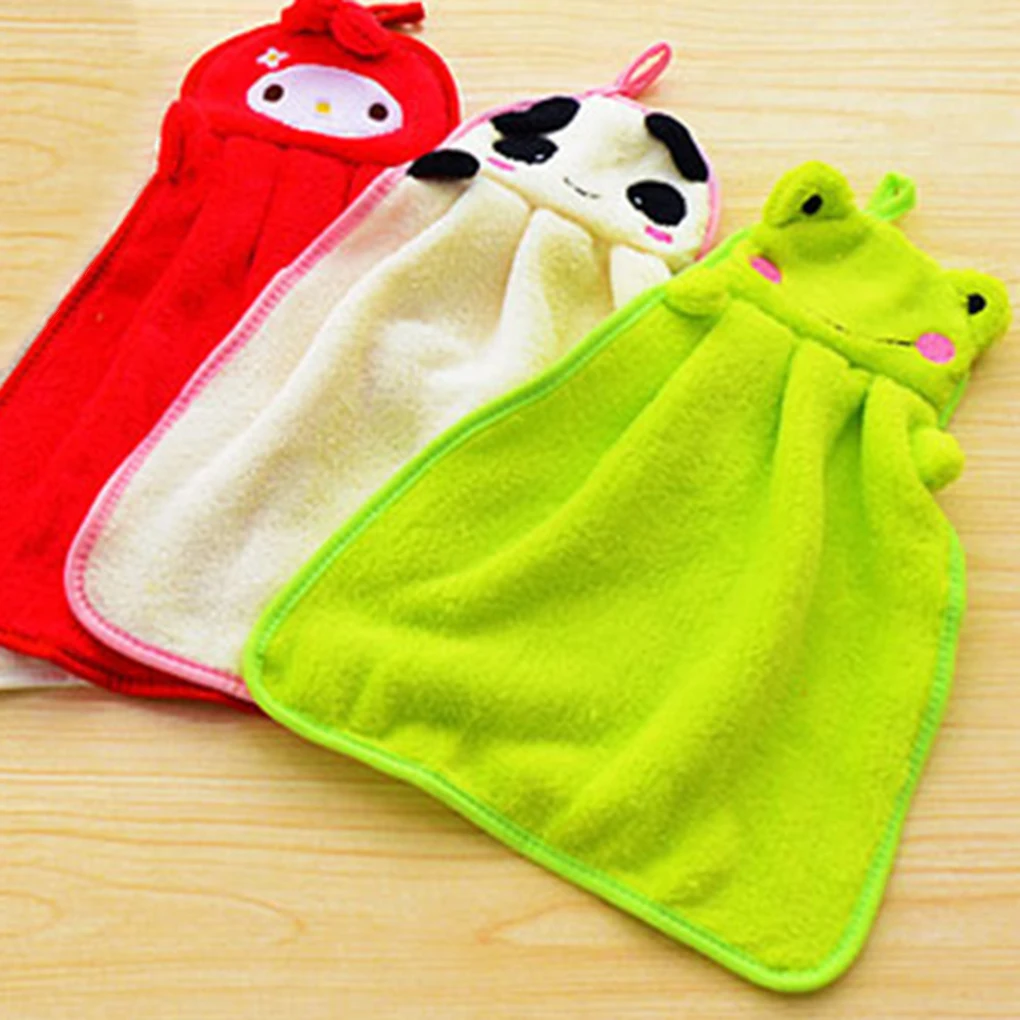 

4 Types Cartoon Animal Towel Candy Colors Soft Coral Velvet Cartoon Animal Towel Kitchen Bathroom Cleaning Towels