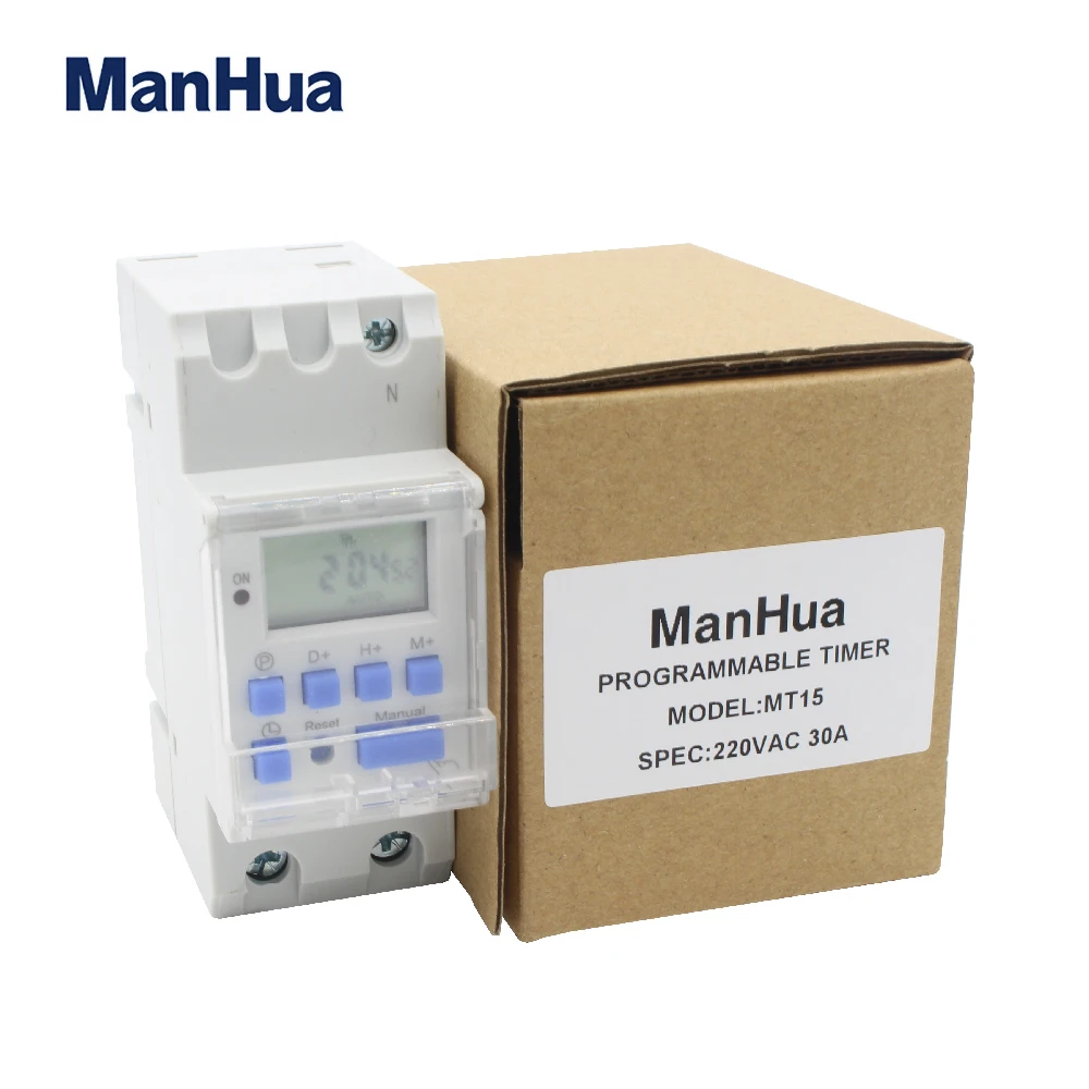 Таймер ManHua MT15 220 В переменного тока 30 А|timer switch time relay|time relayrelay timer |