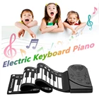 Портативное гибкое Силиконовое пианино с 49 клавишами, складная электронная клавиатура для детей, студентов, обучающих музыкальных инструментов