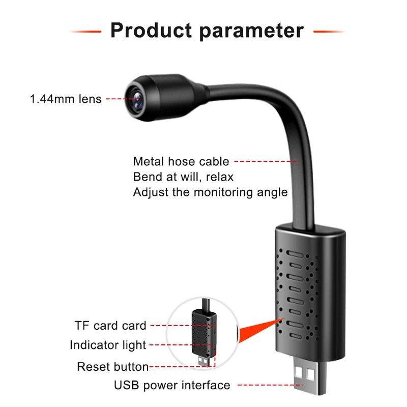 IP-Камера Гибкая беспроводная с поддержкой USB Wi-Fi HD | Электроника