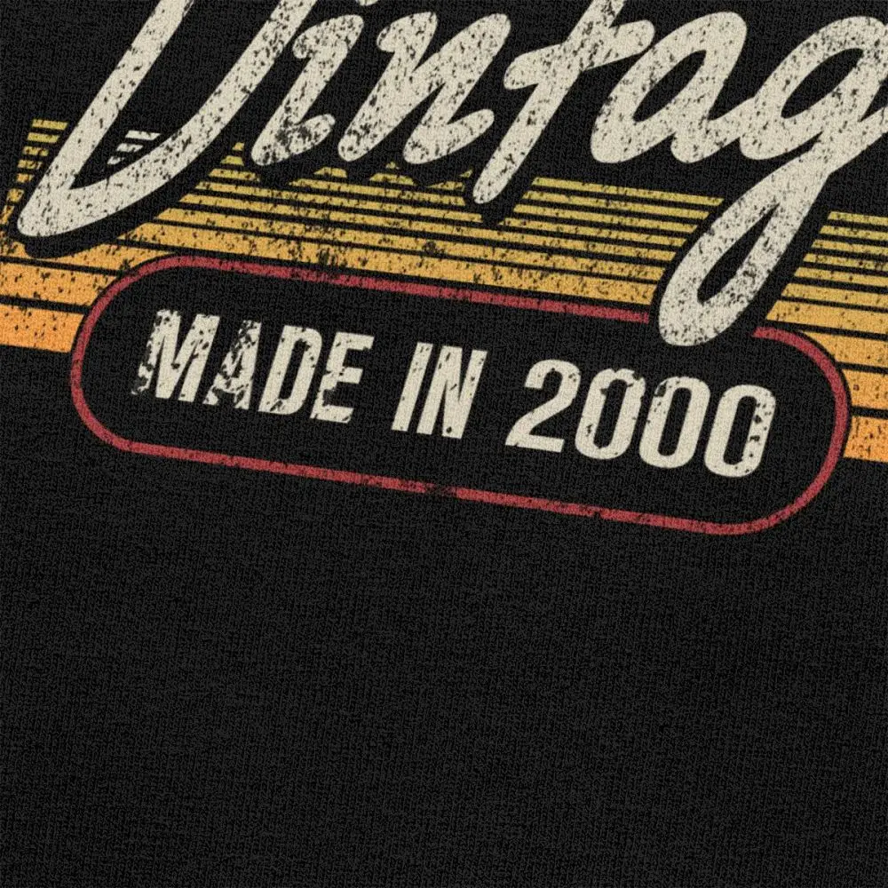 

Vintage Made In 2000 T-Shirt Men Round-neck Short Sleeve Birthday Tshirt Casual T Shirt 100% Cotton Regular Fit Tee Tops Merch