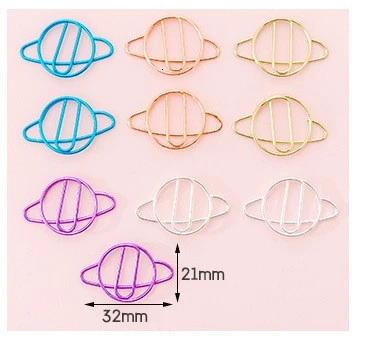 2 10 piezas de dibujos animados de lytww color caramelo creativo Metal oficina escuela suministros lindo papel Clips regalo - Цвет: 2