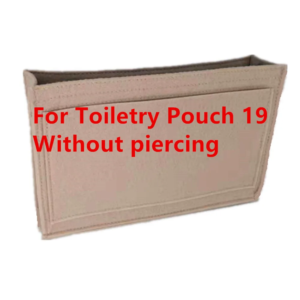 Сумка для туалетных принадлежностей 19, 26, сумка, кошелек, органайзер для макияжа, сумочка для путешествий, органайзер, Внутренний кошелек, косметичка, основа, формирователь - Цвет: 1032normal khaki 19