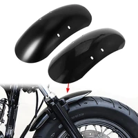 motorcycle custom short front fender cover black steel iron for harley sportster forty eight xl1200x 2010 2017 16 15 14 13 12 11