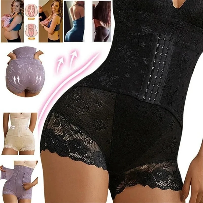 

Women's Weight-Loss Shaping Pants High-Waist Shaping Clothes Abdomen Slimming Shorts Waist Trainer Postpartum Wearing NOV99
