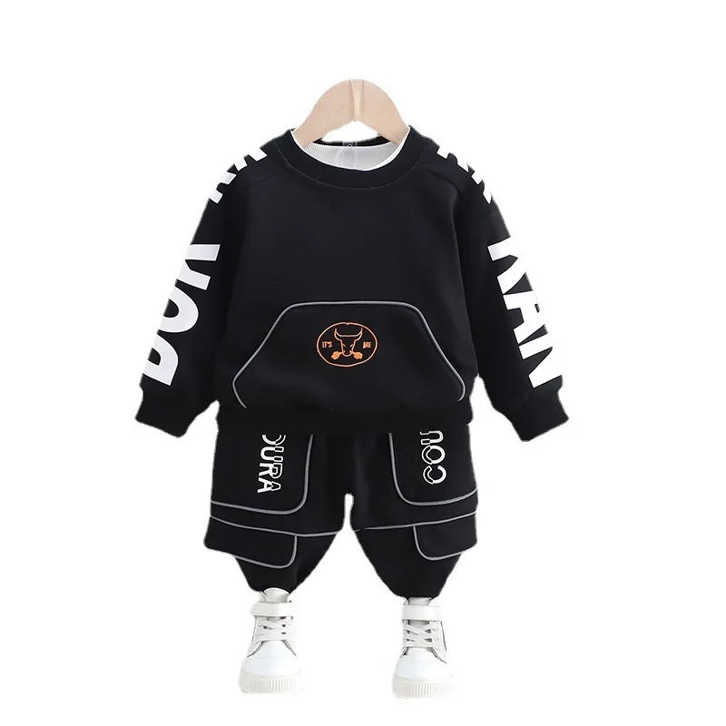 

New Baby Spring Autumn Clothes Children Boys Girls Letter T Shirt Pants 2Pcs/sets Kids Cotton Clothing Infant Casual Sportswear