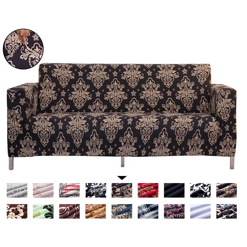 

Floral Printed Slipcovers Elastic Couch Covers for Living Room L Shaped Chaise Longue Sofa Covers Universal Case 1/2/3/4-Seater