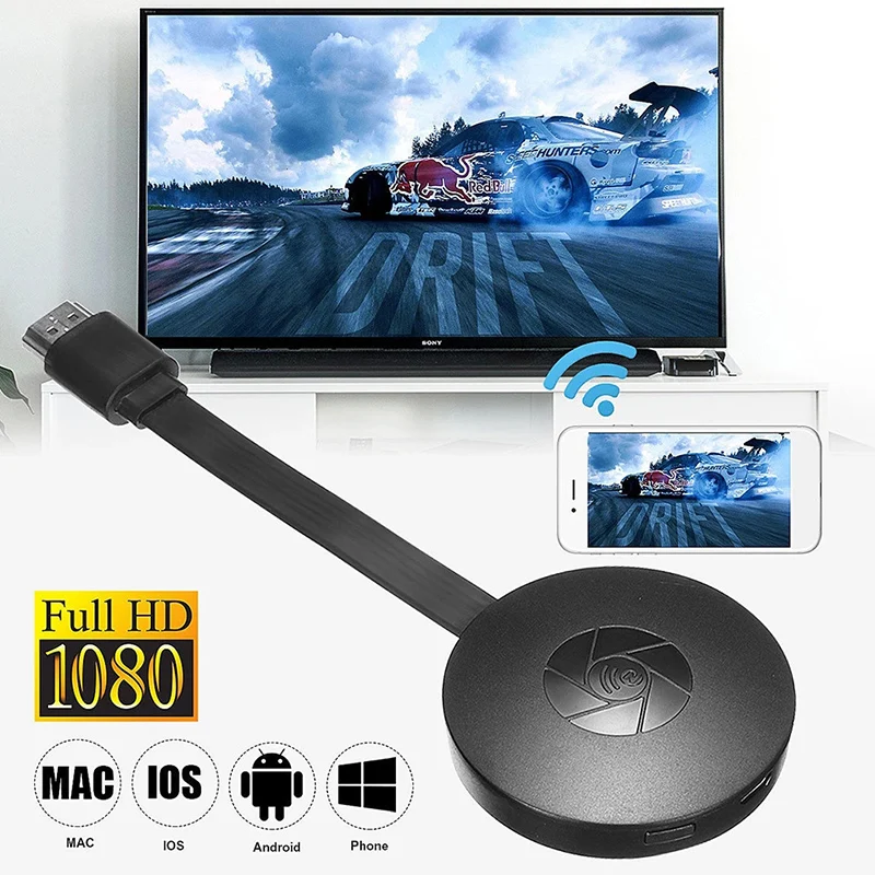 

Беспроводная Wi-Fi ТВ-флешка G2 1080P MiraScreen HDMI-compat Miracast для DLNA Airplay дисплей адаптер приемник Anycast для IOS Android