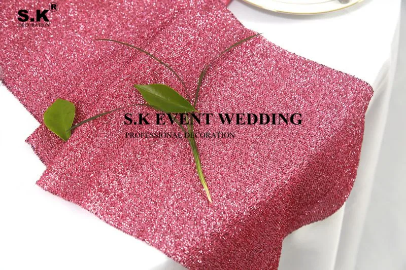 Красивая блестящая скатерть с блестками для свадебного банкета украшения