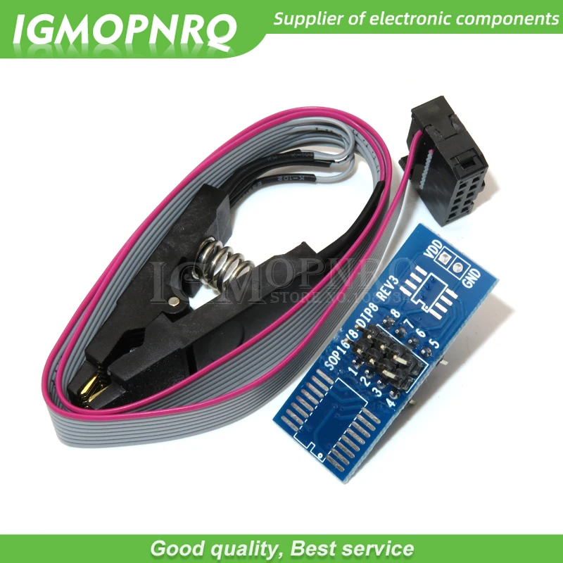SOIC8 SOP8 DIP8 Формат Флэш чип зажим для проверки ИС разъем Adpter BIOS 24 25 93 USB программатор