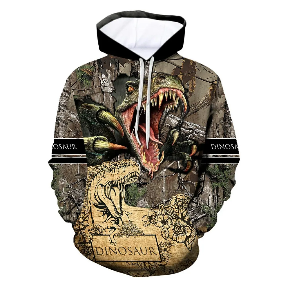

Fasion 3D Print Funny Dinosaur Print Pullover Sleeve Streetwear Children's Clothing Spring and Autumn Sweatshirt