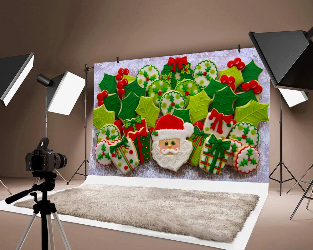 

Рождественская фотография, тонкий Виниловый фон с Санта-Клаусом, модный праздничный фон для вечеринки, Декорация