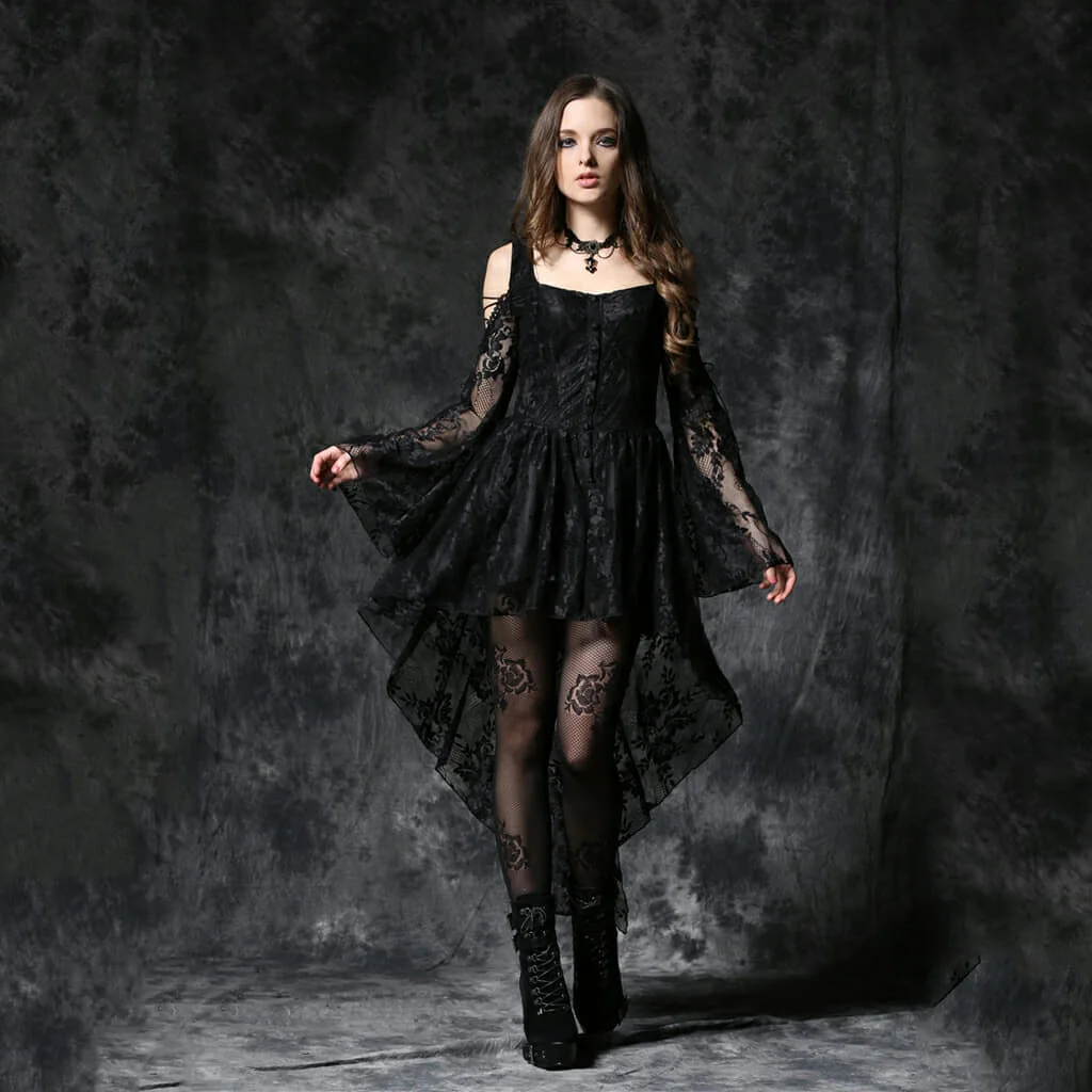 Darkinlove Для женщин Кружева Наложение маленьких Платье черного цвета DW053