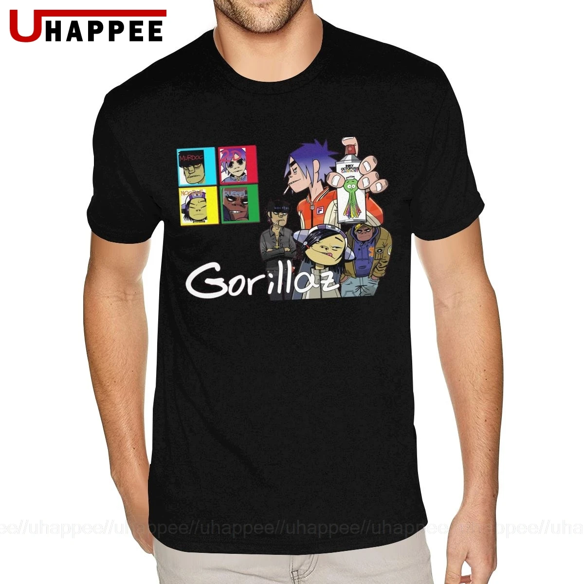 Gorillaz рок-группа футболка молодой мальчик 2020 модная мужская с коротким рукавом