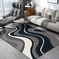 customized fashion modern european and american geometric curve blue gray living room kitchen mat carpetcustom size