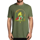 Хлопковая рубашка в стиле унисекс, забавная Футболка с принтом лягушки, играющей с банджо на грибах, Мужская футболка из 100% хлопка, уличная одежда