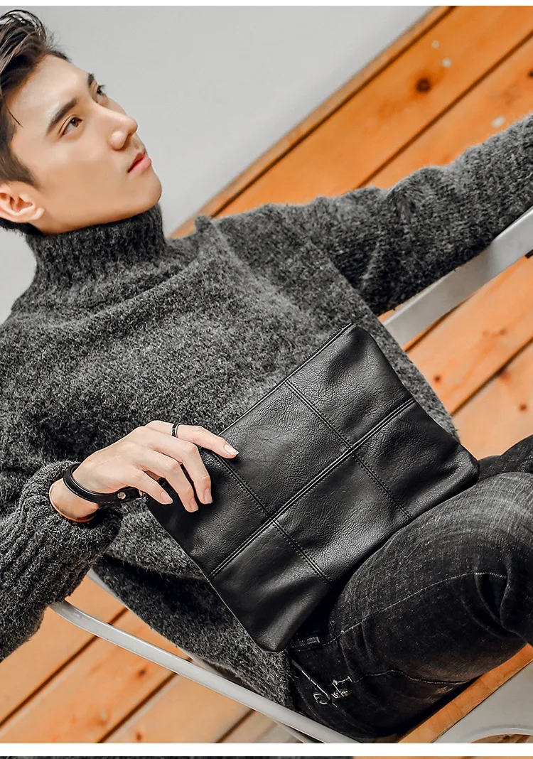 Мужская кожаная сумка клатч Badenroo вместительная брендовая деловая Повседневная