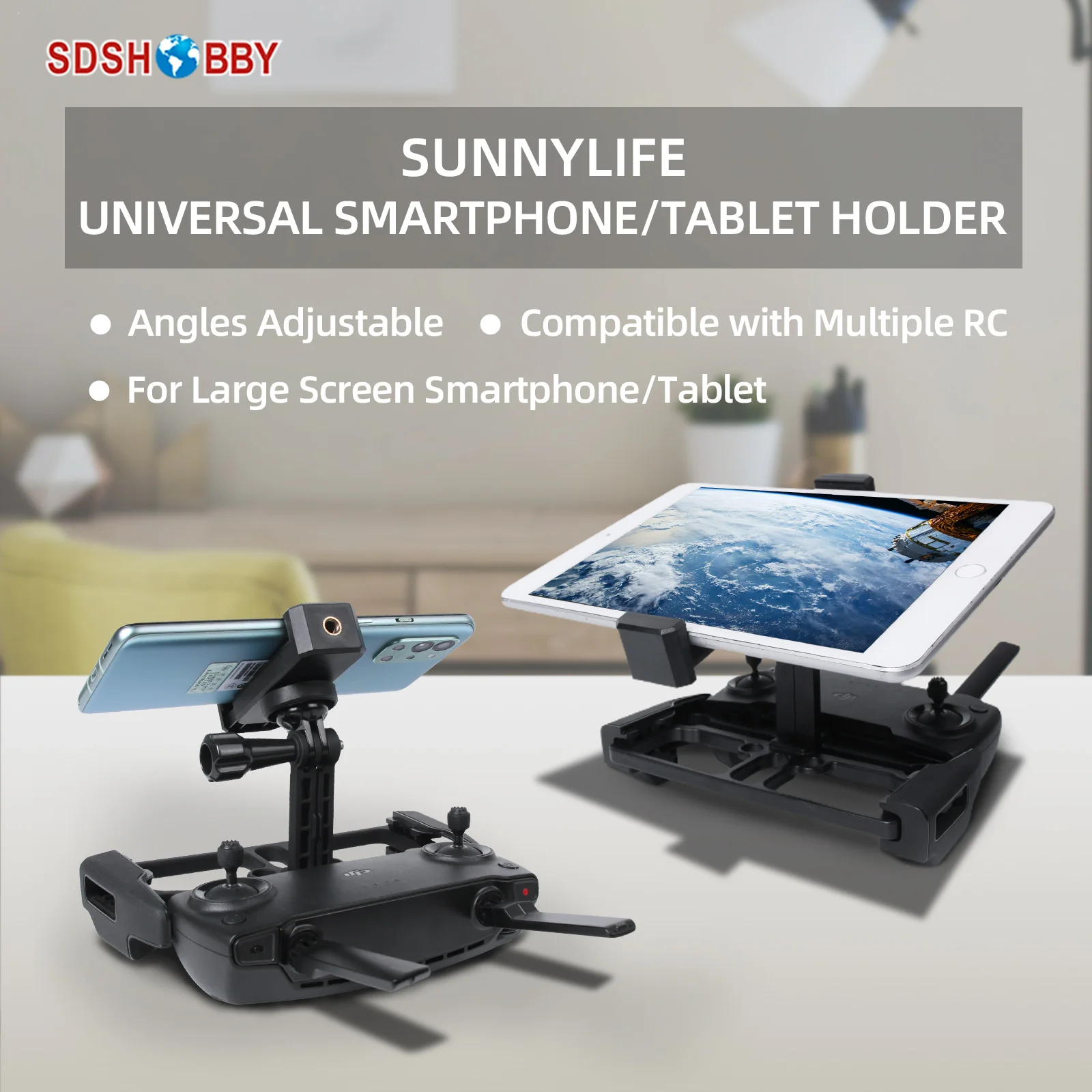 

Пульт дистанционного управления Sunnylife, держатель для планшетов с ремешком на шею, регулируемый угол для DJI Mini SE/Air 2S/Mavic 2