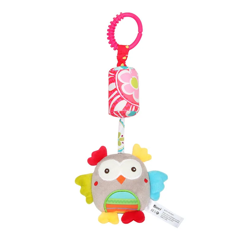 

Newborn Baby Toys 0-12 Months Rattle Toy Cartoon Animal Plush teether Toy Toddler Early Educational Toys bed hanging hand bell