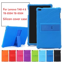 silicone stand case for lenovo tab 4 8 tb 8504 tb 8504 nxf tablet coverthickening shockproof back cover childstylus pen