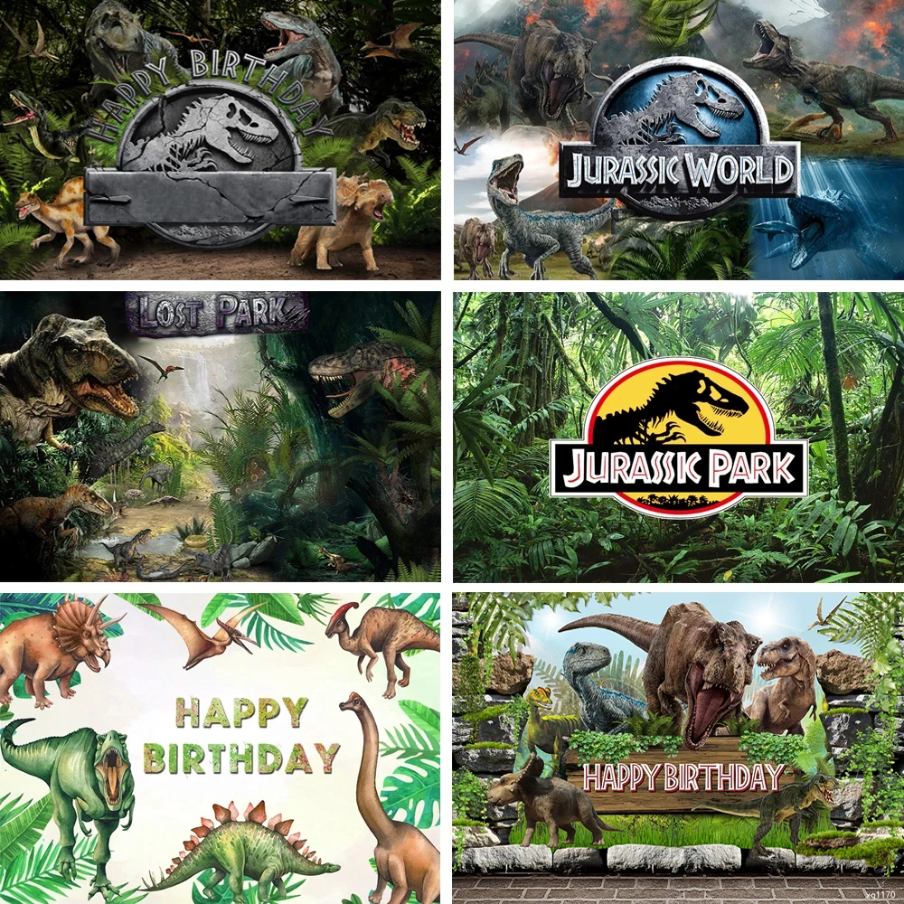 

20 Options Jurassic World Dinosaur Party Background Photography Studio For Birthday Boy Customize Photo Backdrops Decorations