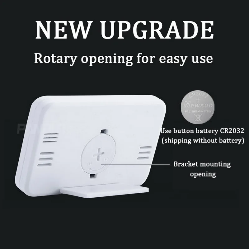 Цифровые часы температуры и влажности с большим ЖК дисплеем ультратонкий