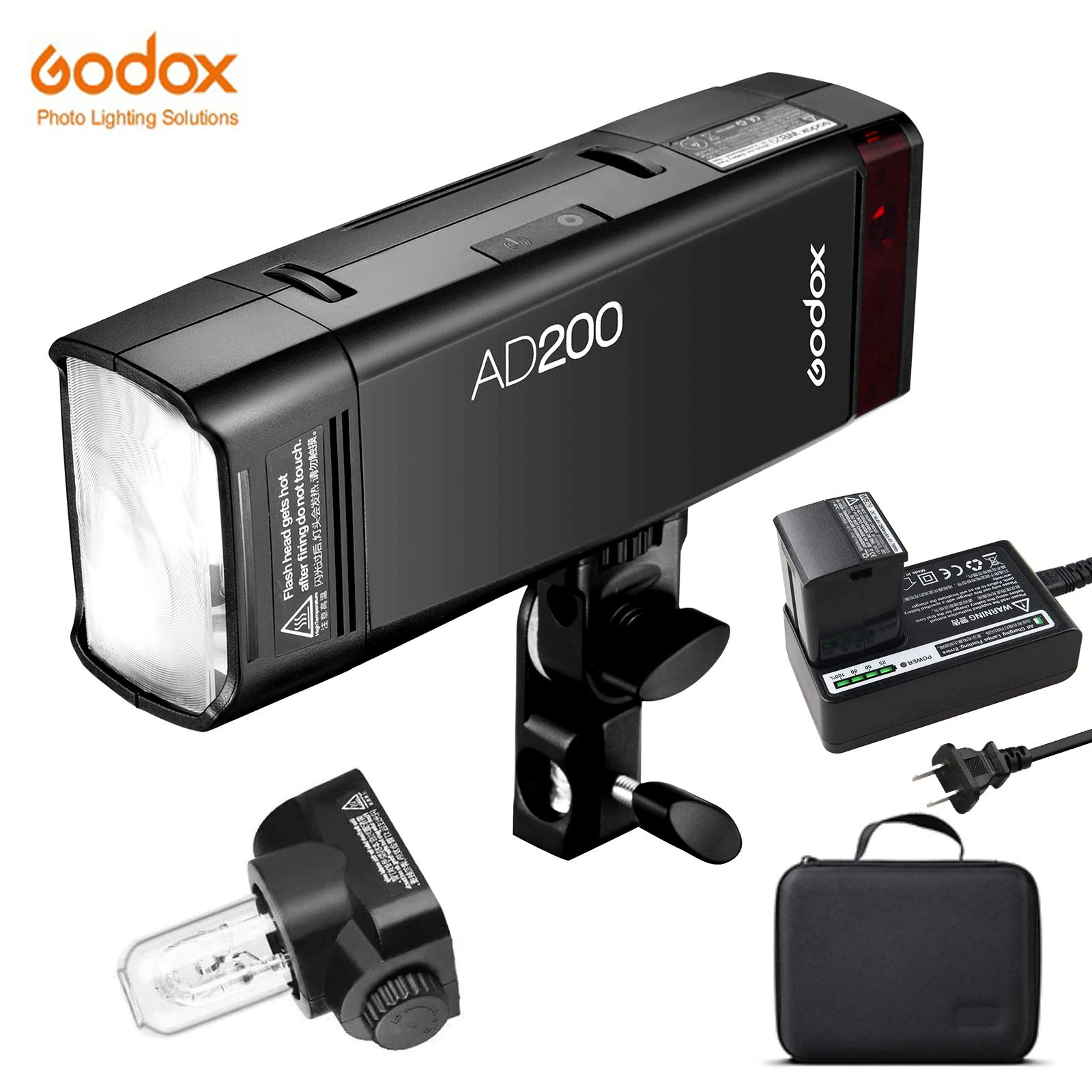 Вспышка Godox AD200 200Ws 2,4G TTL для камер Canon, Nikon, DSLR, аксессуары для фотосъемки Youtube, прямых трансляций