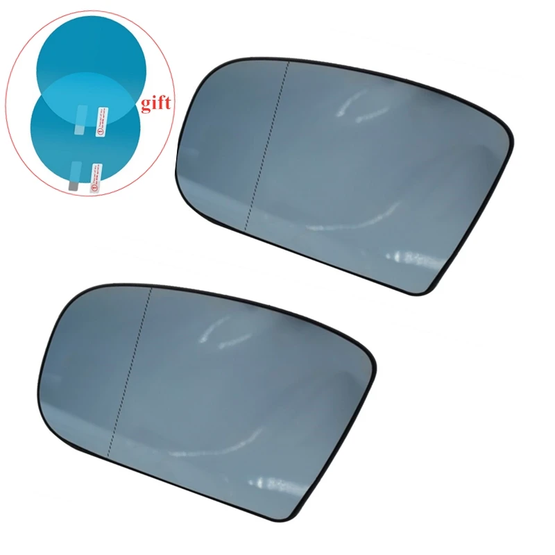 Синее Левое зеркало с подогревом нагревательное заднего вида стекло для Mercedes Benz S