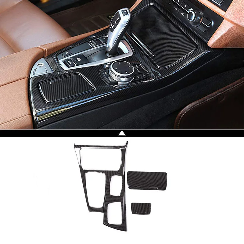 Автомобильный Стайлинг из углеродного волокна мультимедиа передача подлокотник