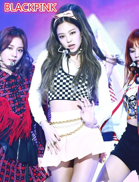 Kpop Blackpink JENNIE корейский танцевальный шоу сексуальный клетчатый жилет белая рубашка и розовая юбка комплект из двух предметов Женский Летний милый комплект из 2 предметов