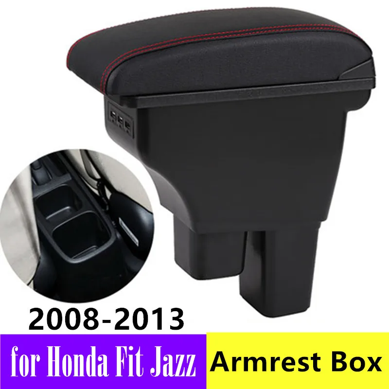 Подлокотник центральной консоли для Honda Fit Jazz 2008 2013 подлокотник 2009 2010 2011 2012 с