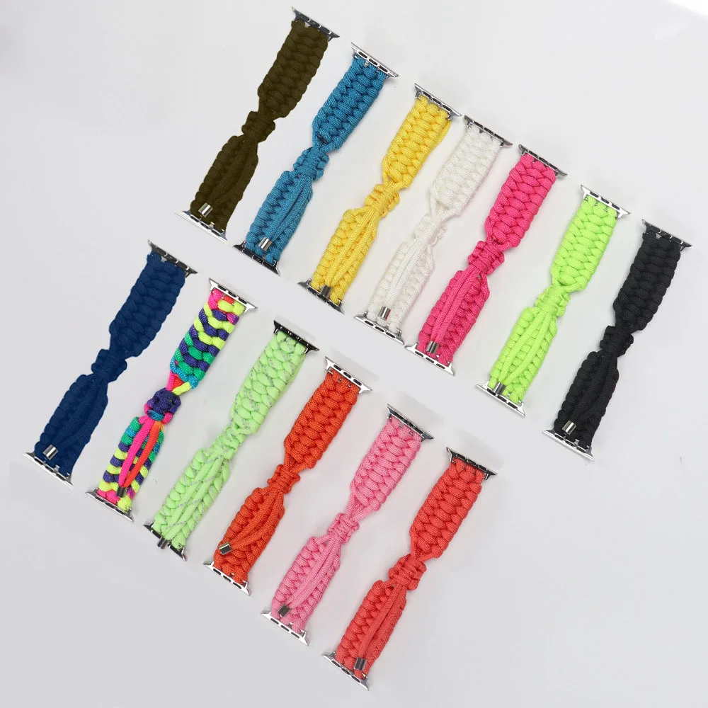 Ремешок для Apple Watch Band 38 мм 40 42 44 iwatch 1 2 3 4 5 6 SE спортивный нейлоновый Плетеный