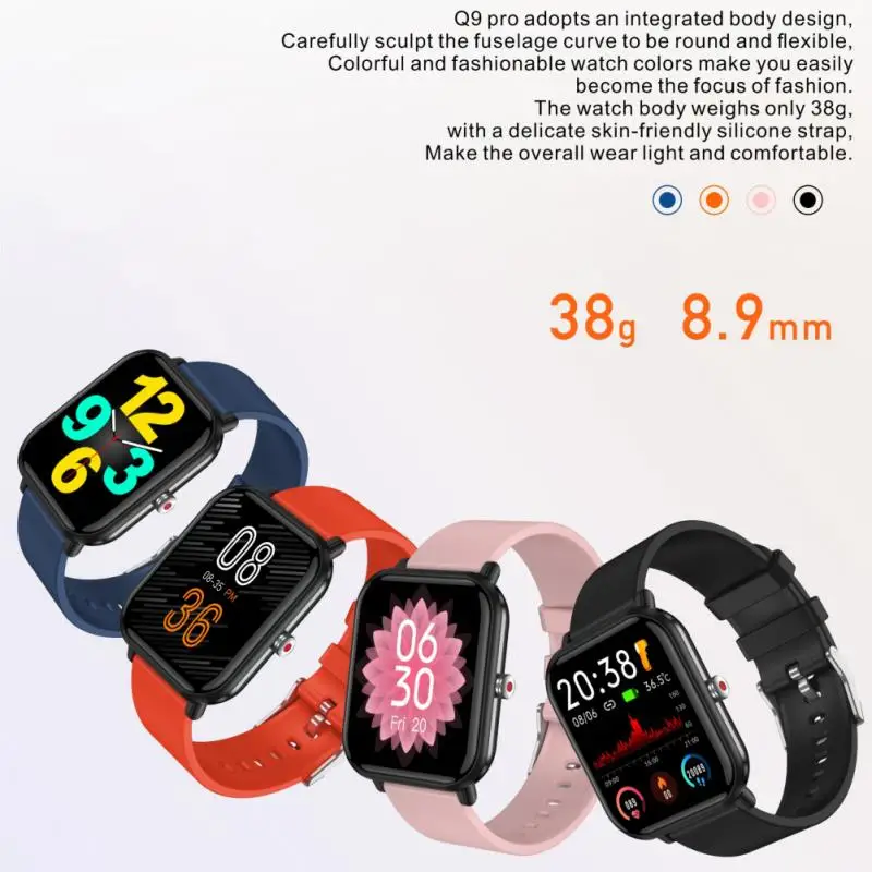 Смарт-часы Q9 Pro 1 7 дюйма Bluetooth пульсометр SpO2 | Электроника