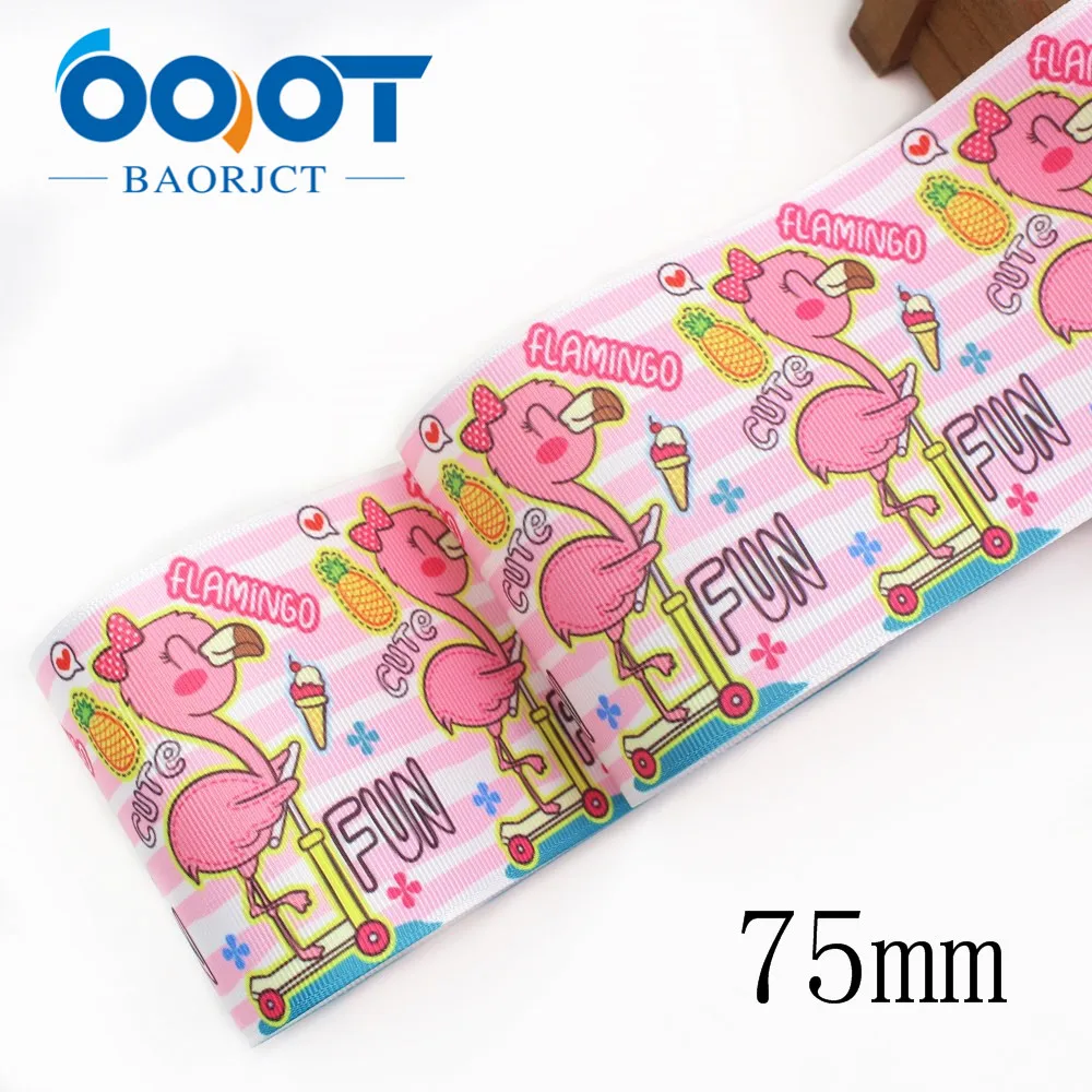 I-19912-2156, 3 ''75 мм 10 ярдов мультфильм напечатанный grosgrain ленты, DIY ручной работы подарочная упаковка шляпа лук декоративные аксессуары