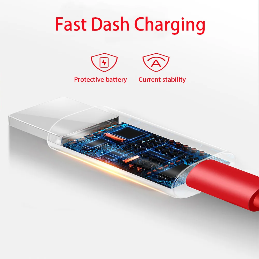 Зарядный кабель Oneplus 3T 3 5T 5 6T 6 USB Type C 4A для быстрой зарядки и передачи данных 100 см/150