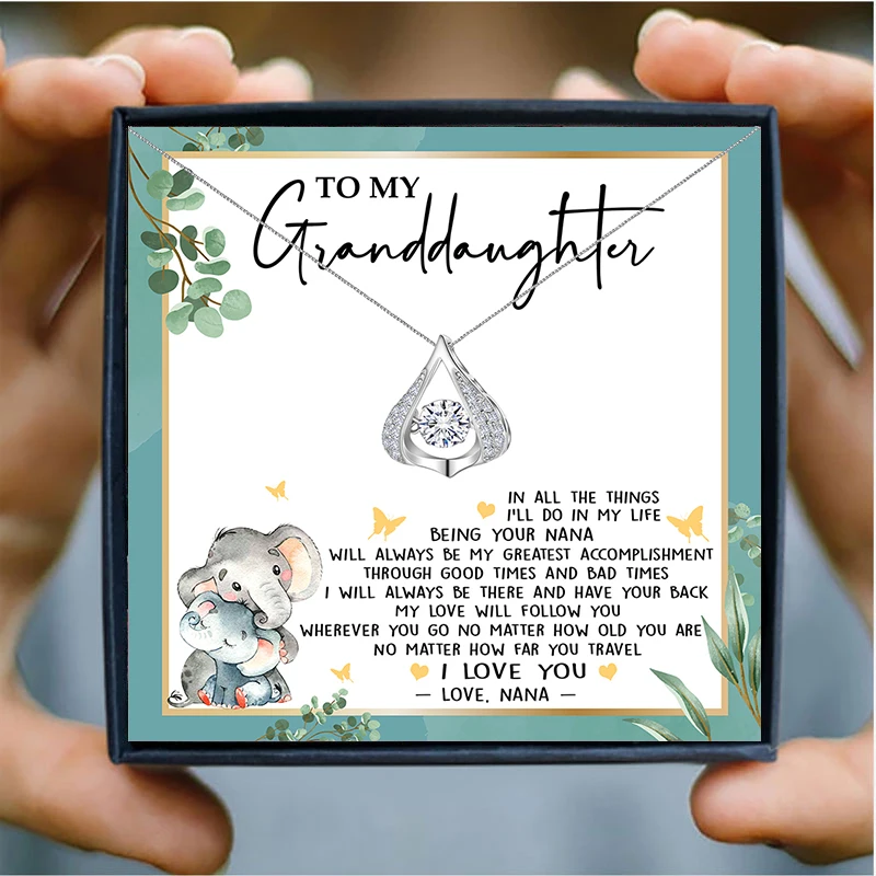 

Женское Ожерелье с кристаллами, маленькое циркониевое ювелирное изделие класса ААА для внучки, подарок на день рождения и Рождество