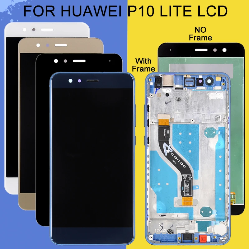 

Дисплей Catteny Nova Lite для Huawei P10 Lite, ЖК-дисплей, сенсорный экран, дигитайзер в сборе, LX1 LX1A LX2 LX3, бесплатная доставка, с рамкой