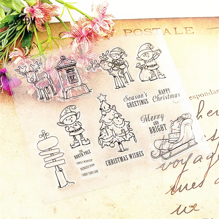 Hot sale sled Transparent Clear Stamps / Silicone Seals Roller Stamp for DIY scrapbooking photo album/Card Making | Дом и сад