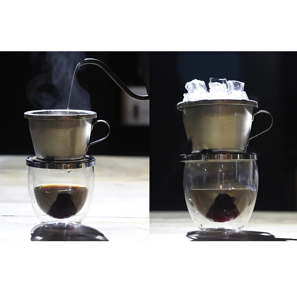 

Stainless Steel Coffee Driper Making Hot and Cold Coffee Drip Brewing Pot