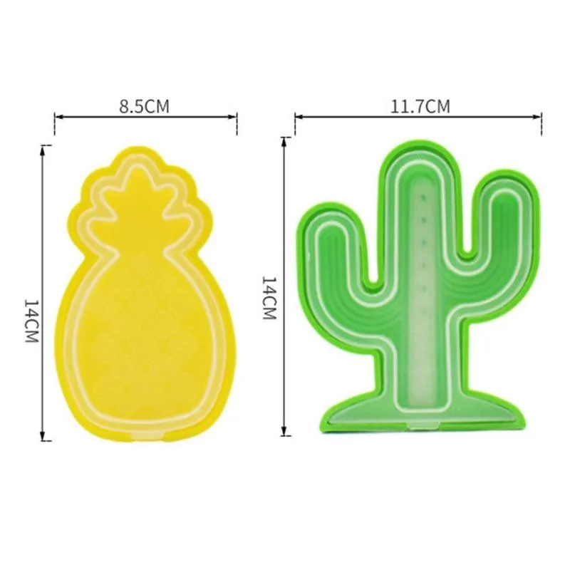 

1pcs Creative Cactus Fruit Shape Ice Cream Mold Pineapple Popsicle Molds With Sticks Handmade Cartoon Ice Maker
