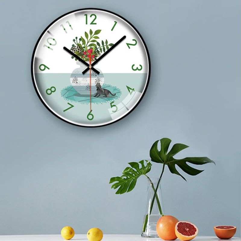 Милые дизайнерские металлические настенные часы в скандинавском стиле