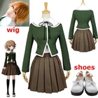 Костюм для косплея Fujisaki Chihiro из аниме данганронпа, школьная форма, пальто, рубашка, платье, костюмы на Хэллоуин