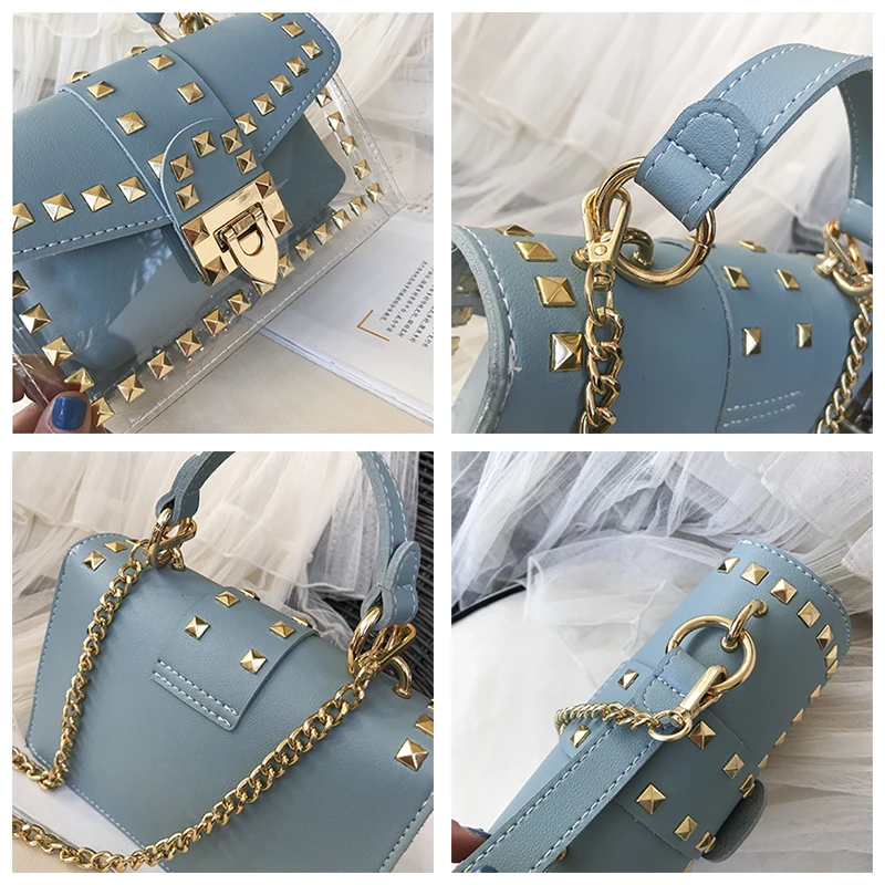 Маленькая прозрачная брендовая дизайнерская женская сумка новинка 2020 модная